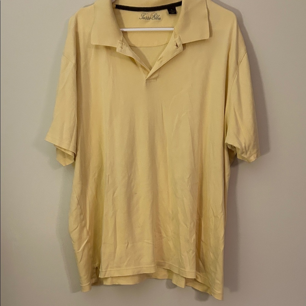 Tasso Elba Soft Yellow Polo Shirt